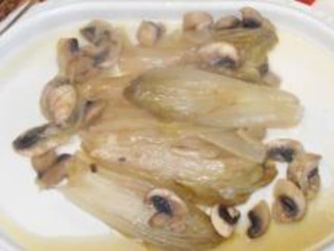 Accompagnement : Poêlée d'Endives Fondantes et ses Champignons