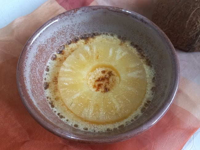 Crème brûlée coco et ananas