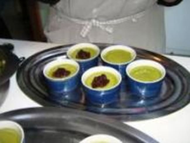 Pots de crème au thé Macha