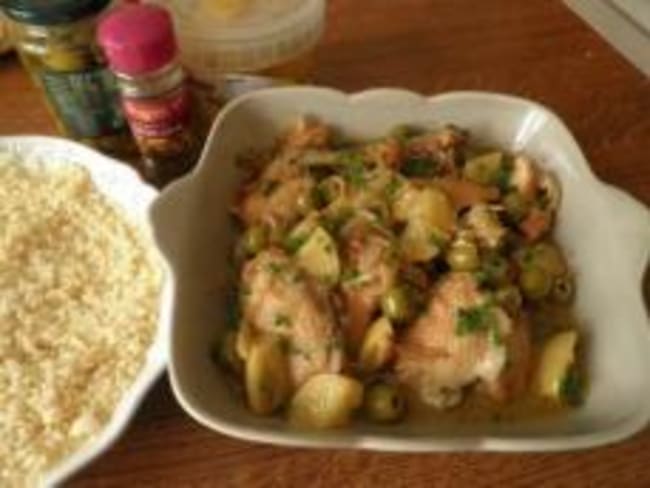 Poulet aux Citrons et aux Olives