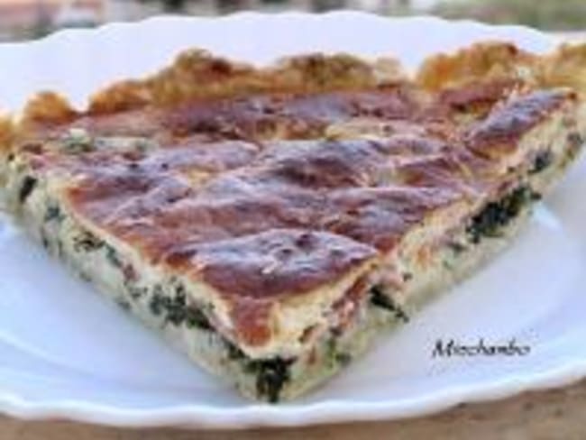 Quiche à la Roquette et Jambon Cru