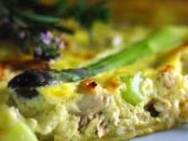 Quiche aux Asperges, au Poulet et aux Citrons Confits