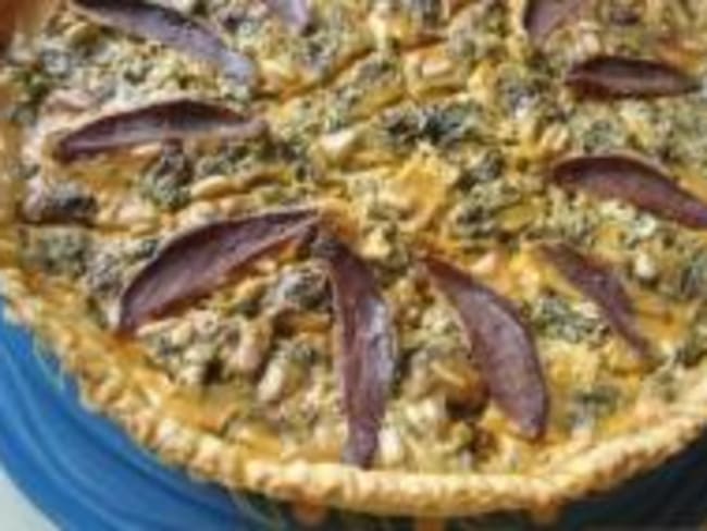 Quiche aux Fanes de Radis et Magrets de Canard