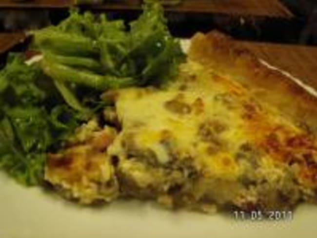 Quiche Oignons, Lardons et Champignons