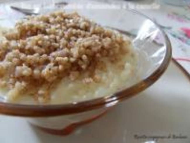 Riz au Lait, Crumble d'Amandes à la Cannelle