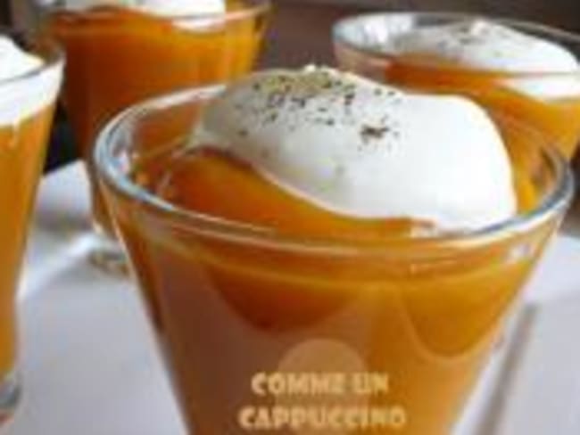 Soupe de Carotte Capuccino au Pain d'Épices