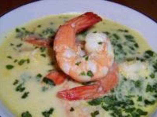 Soupe de Crevettes à la Citronnelle