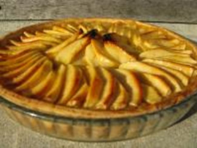 Tarte aux Pommes sur sa Compote Vanillée