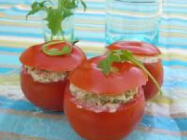 Tomates Farcies à la Ricotta, Roquette et Tomates Séchées