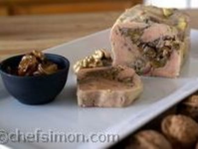 Ballotine de foie gras au chutney d'abricots