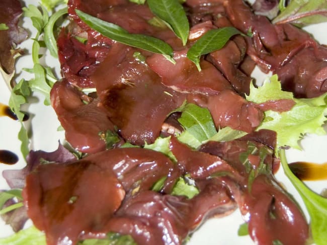 Carpaccio de coeur de mouflon.