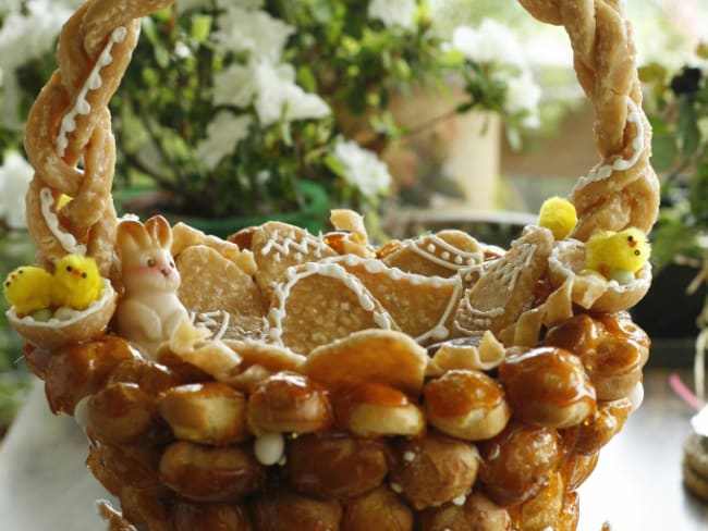 Panier de Pâques : choux et nougatine