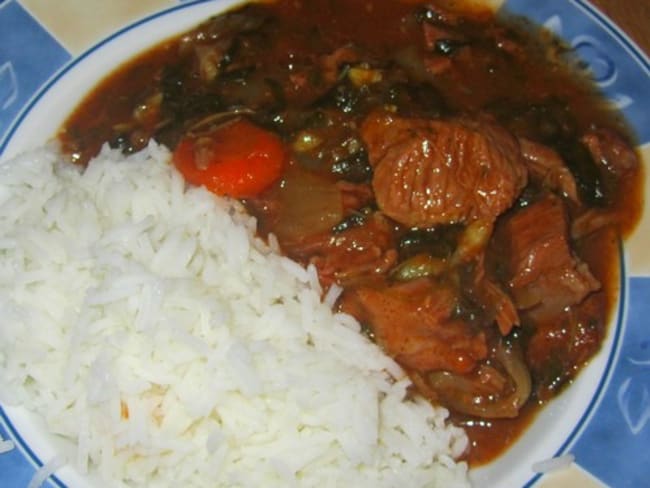 Curry de veau aux épinards