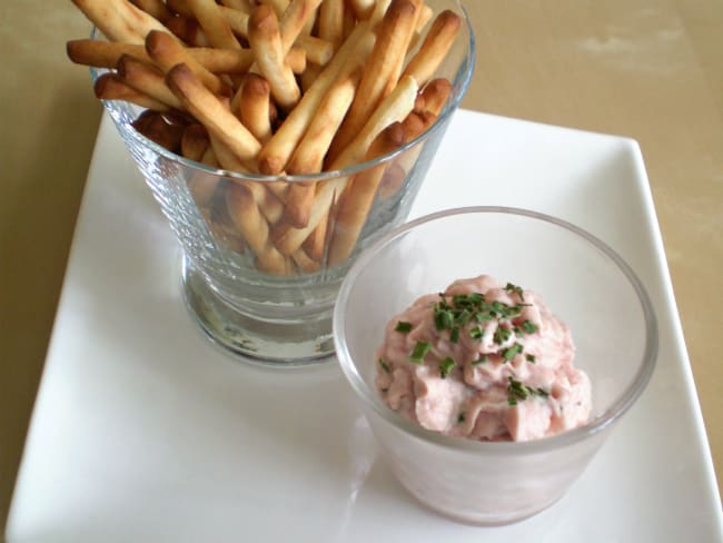 Rillettes de jambon, ail et fines herbes pour un apéro