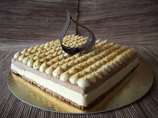 Entremet délicieux chocolat et spéculoos