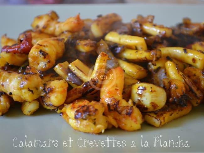 Calamars et Crevettes à la Plancha