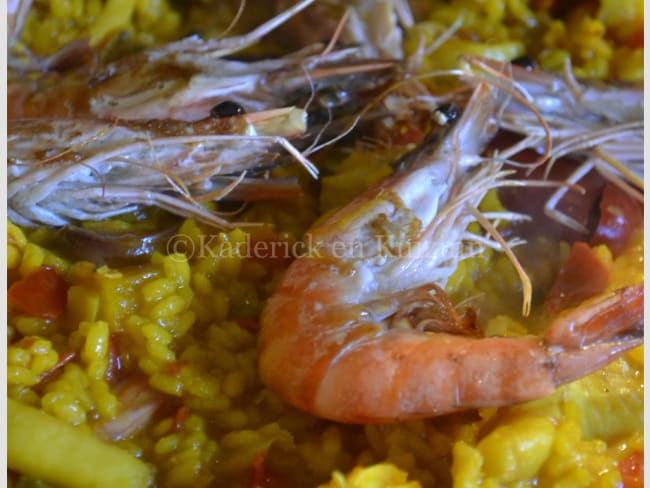 Paella aux Gambas à la Plancha