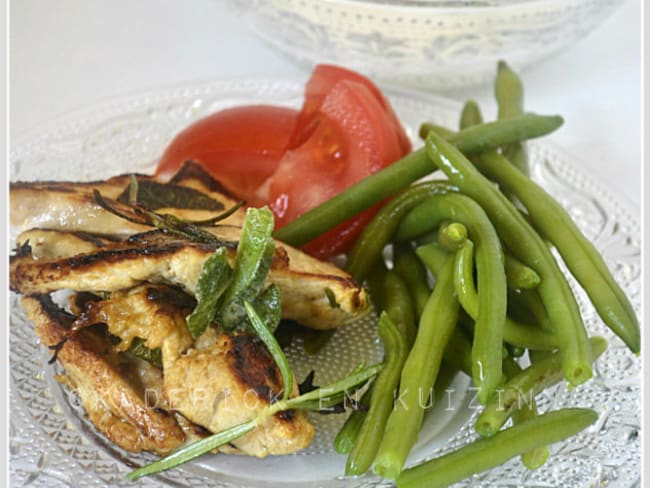 Poulet mariné à la plancha et sa sauce blanche