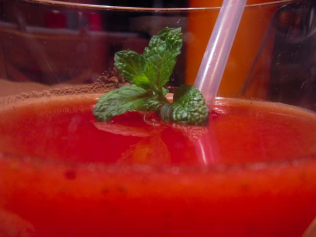 Soupe de fraises vanillée