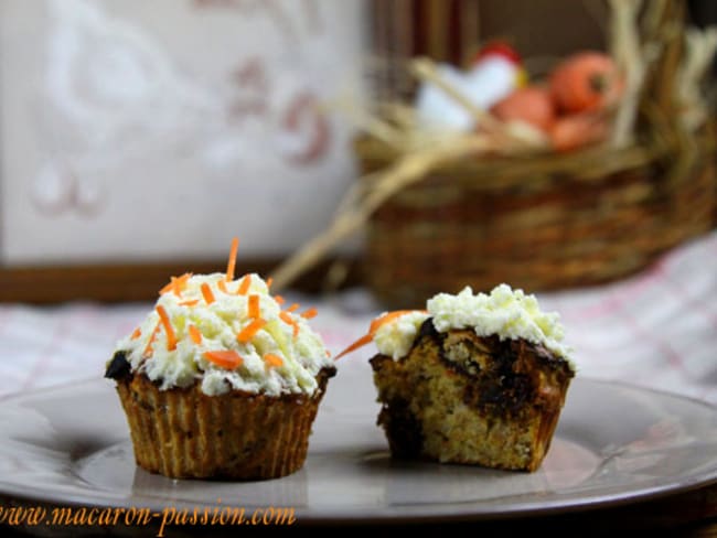 Cupcakes carotte, muesli et fruits secs