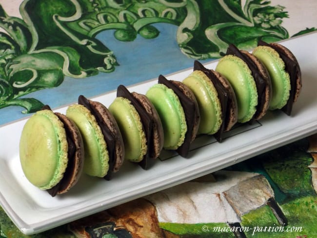 Macarons chocolat after eight