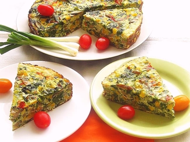 La frittata aux courgettes et champignons