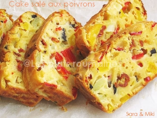 Cake salé aux poivrons