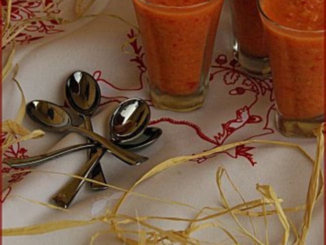 Gaspacho de pastèques et tomates