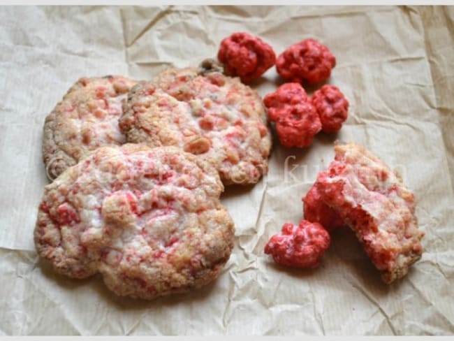 Cookies aux pralines roses