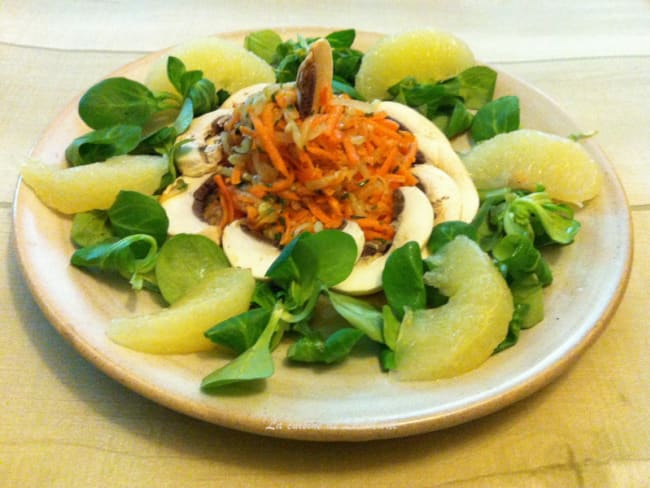 Salade pamplemousse et gingembre