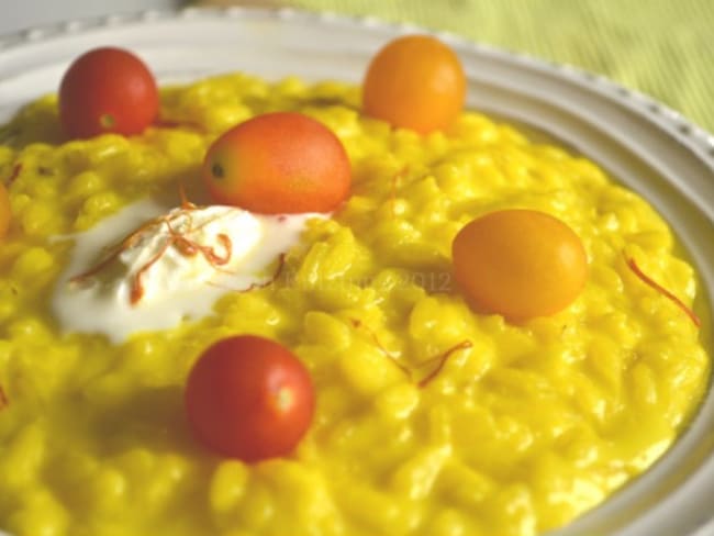 Risotto crémeux au safran et mascarpone