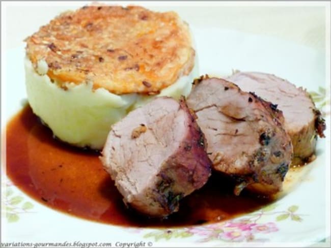 Filet mignon de porc aux saveurs de la garrigue et parmentier de butternut