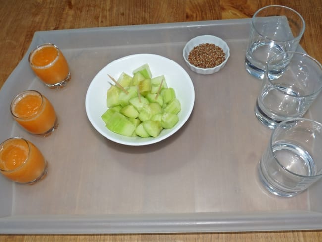 Concombre et melon pour l'apéritif