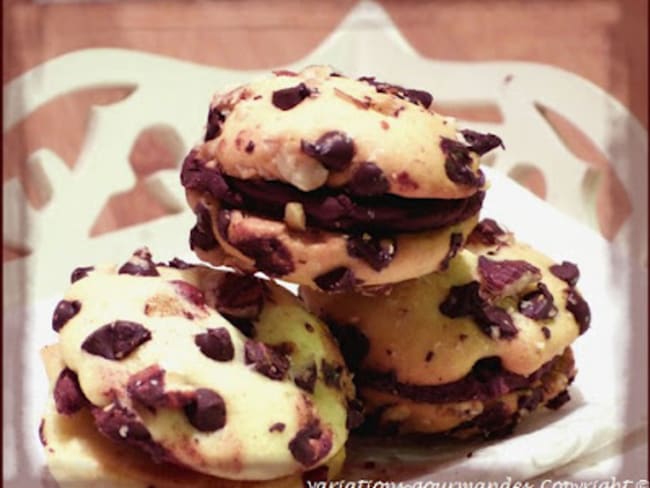 Whoopies aux noisettes et au chocolat façon cookies