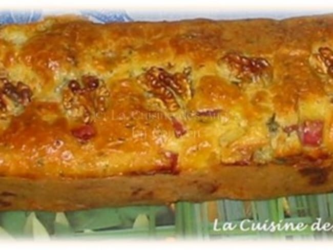 Cake d’Automne au Roquefort, Jambon et Noix