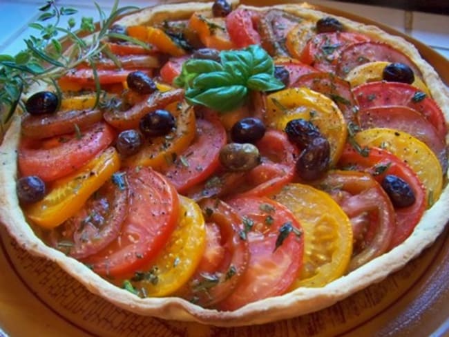 tarte sablée aux trois tomates