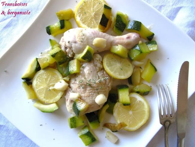 Poulet au citron et aux courgettes