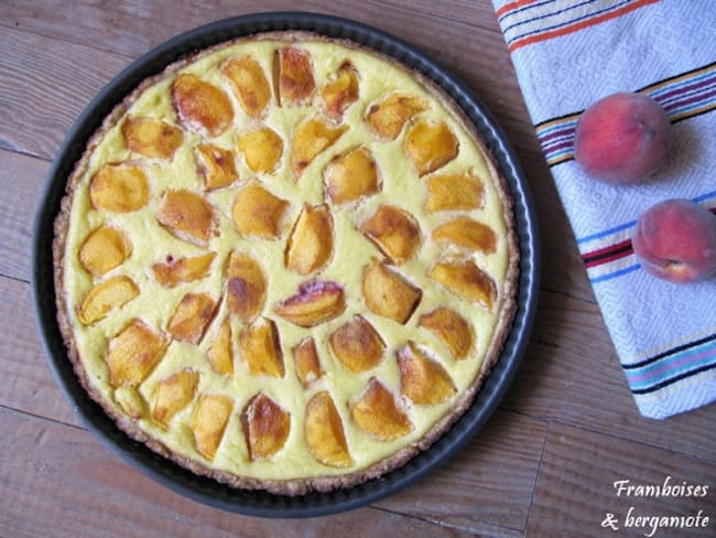 Tarte aux pêches et à la ricotta