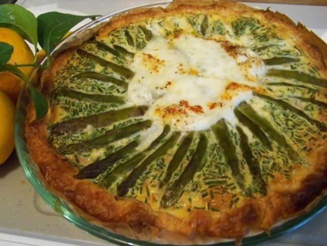 Quiche asperges mozzarella