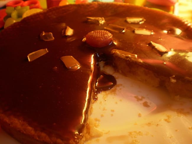 Gâteau aux pommes et sa ganache au Carambar