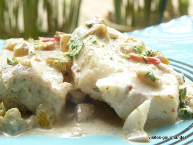 Filet de poisson sauce lait de coco aux épices