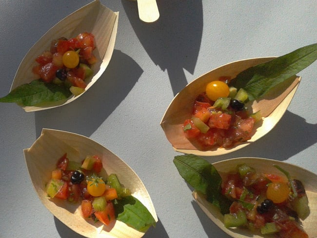 Tartare de tomates au rau ram