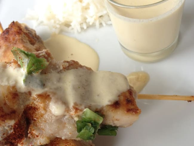 Brochettes de dorade, sauce douce aux fruits de la passion