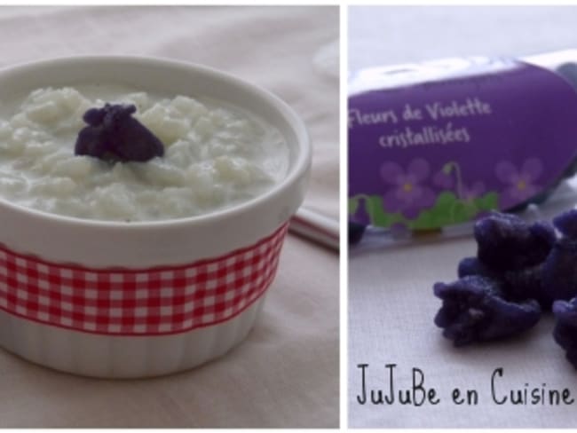 Riz au lait à la violette