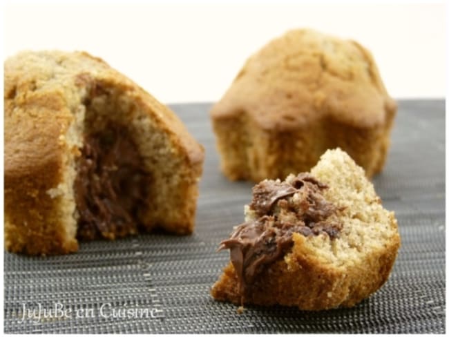 Mandises ou muffins ultra moelleux au coeur fondant de Nutella
