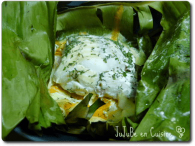 Papillote en feuilles de bananier