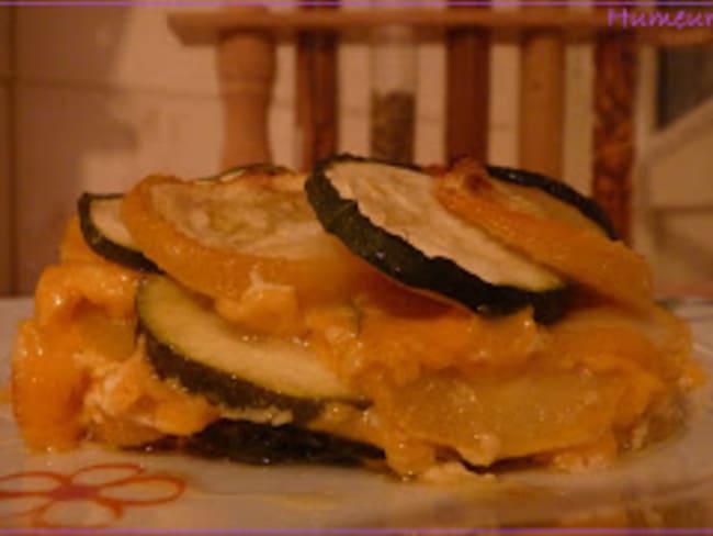 Duo de courgettes au cheddar