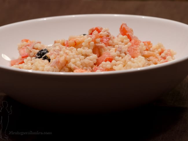 Salade de tempestines aux tomates, thon et crevettes