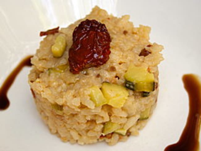 Risotto aux courgettes et tomates séchées