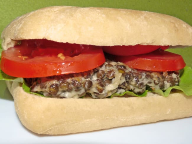 Lentilles burger vegan